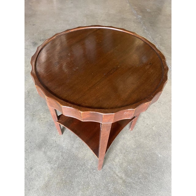 Art Deco Round Smoking Side Two-Tier Table With Bottle Cap Top - 3
