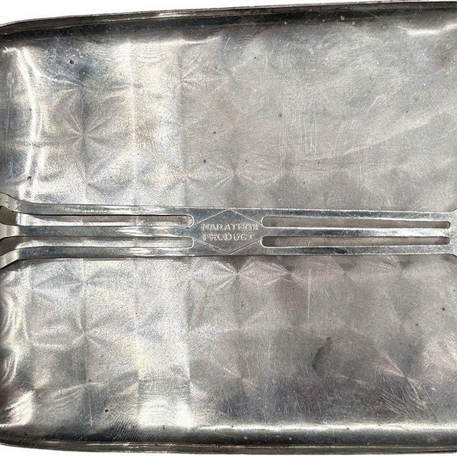 1930s Sterling Silver Art Deco Cigarette Case W/ 18k Gold Inlay by Marathon - 7