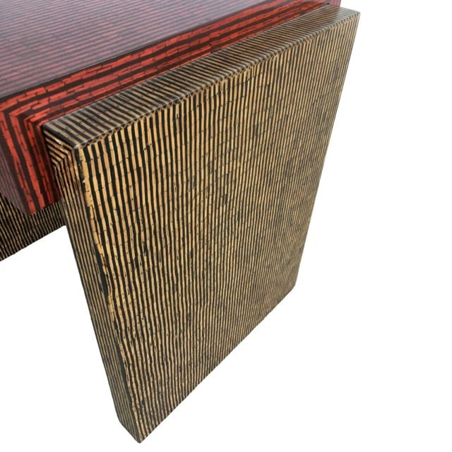 Two-Tone Cubist Style Side Table and Coffee Table Set - Set of 3 - 8