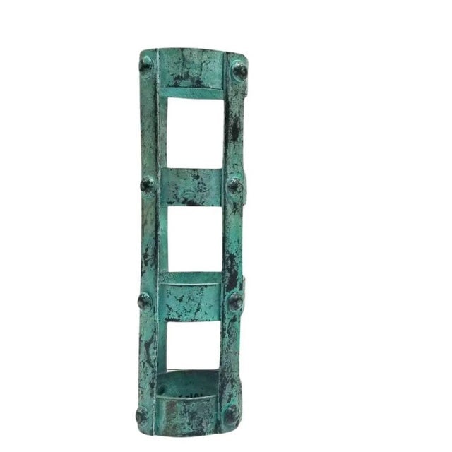 Set of 3 Brutalist Style Candlestick Holders Cage Design, 1970s - 2