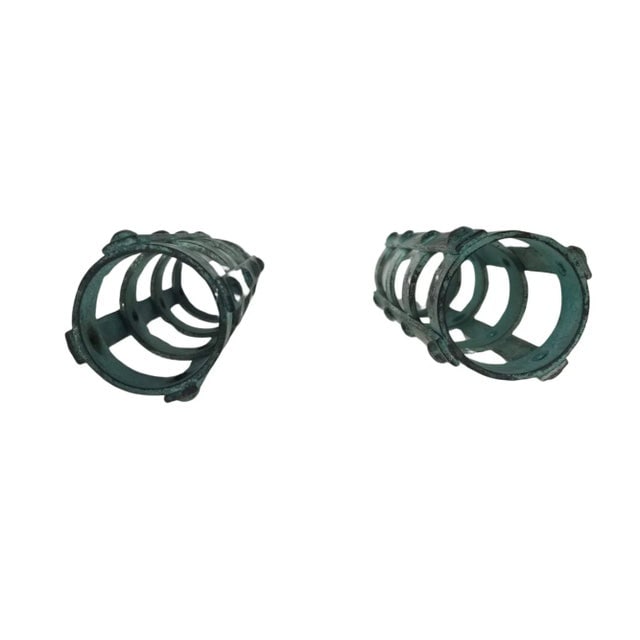 Set of 3 Brutalist Style Candlestick Holders Cage Design, 1970s - 4