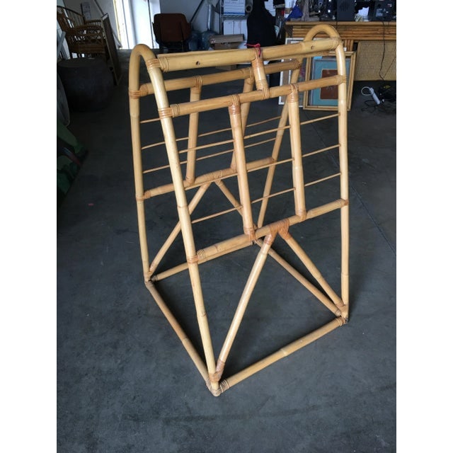1950s Restored Vintage Mid-Century Rattan Arched Drying Rack - 2