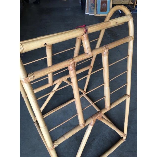 1950s Restored Vintage Mid-Century Rattan Arched Drying Rack - 7