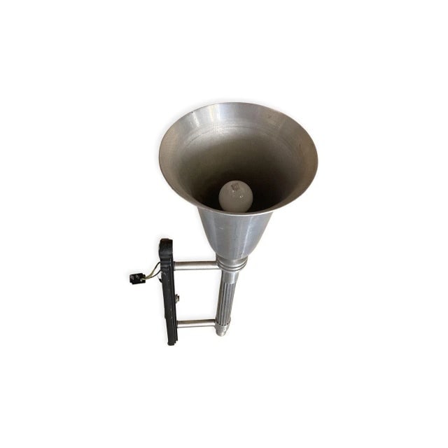 Large 30" Machine Age Spun Aluminum & Steel Torchiere Wall Sconce, 4 Available - 2