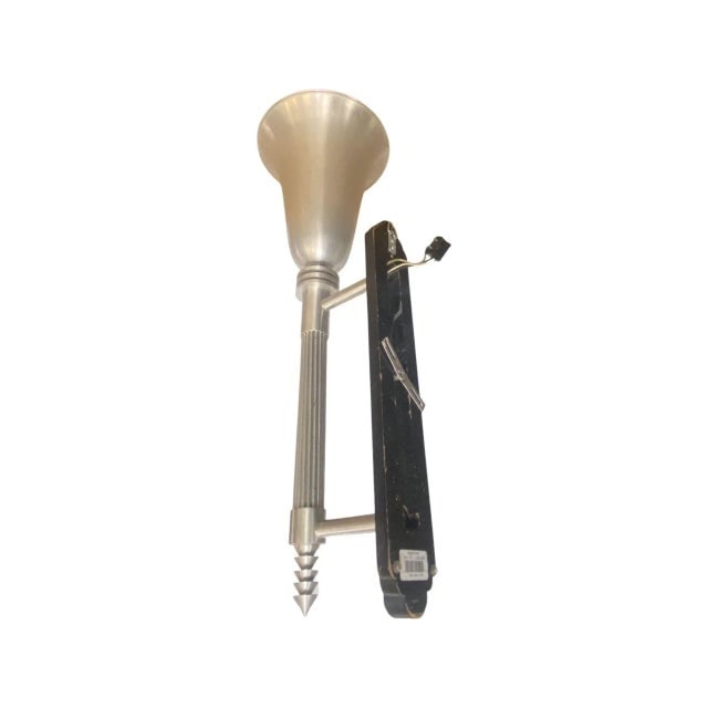 Large 30" Machine Age Spun Aluminum & Steel Torchiere Wall Sconce, 4 Available - 4