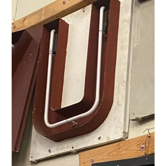 Large Vintage Neon Marquee Letter "U" From Pan American Auditorium - 2