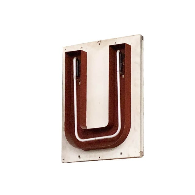 Large Vintage Neon Marquee Letter "U" From Pan American Auditorium - 7