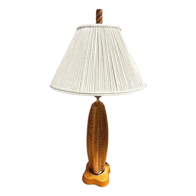 Mid 20th Century Mid-Century Hand Carved Maple Wood Heifetz Syle Abstract Table Lamp (1 of 6)
