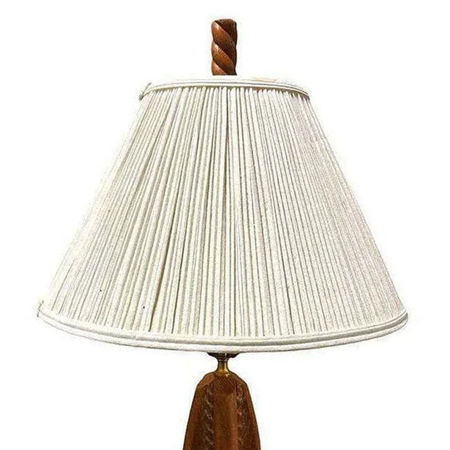 Mid 20th Century Mid-Century Hand Carved Maple Wood Heifetz Syle Abstract Table Lamp - 4