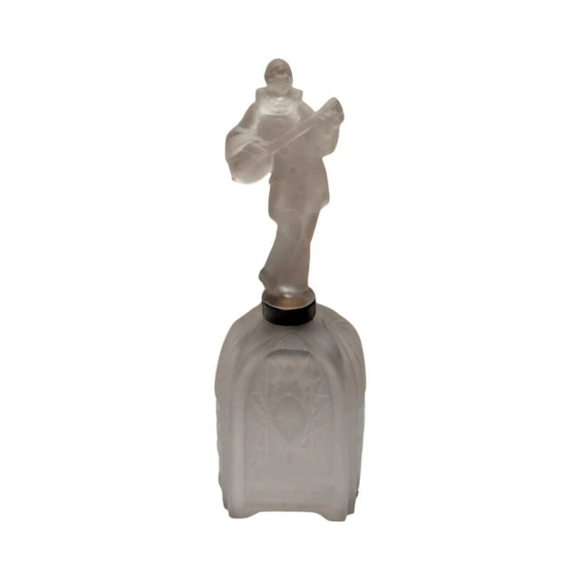 1920s Art Deco Frosted Glass Jester Figurine Lamp - 7