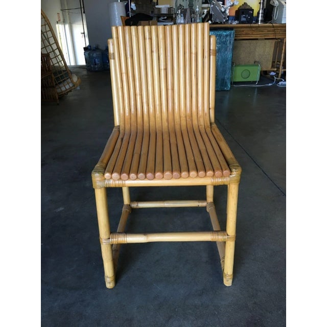 Restored Modernist Rattan Vertically Stacked Side Chair - 2