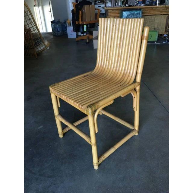 Restored Modernist Rattan Vertically Stacked Side Chair - 3