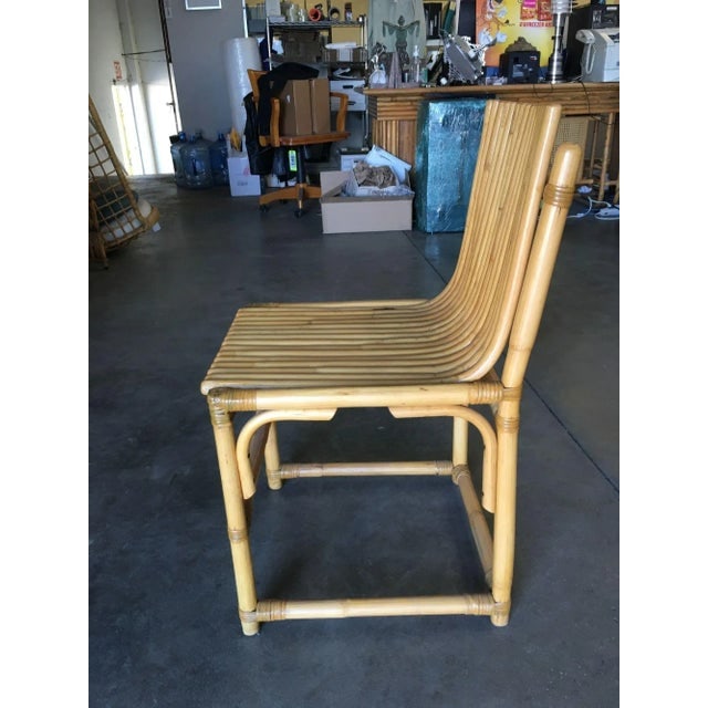 Restored Modernist Rattan Vertically Stacked Side Chair - 4