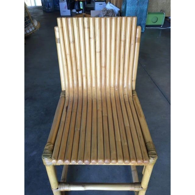 Restored Modernist Rattan Vertically Stacked Side Chair - 6