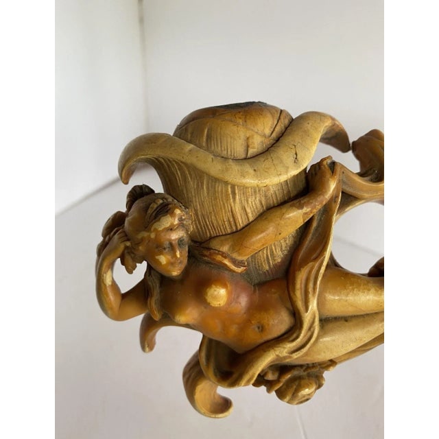 Circa 1890 Hand-Carved figure Goddess Meerschaum Pipe in Case - 3