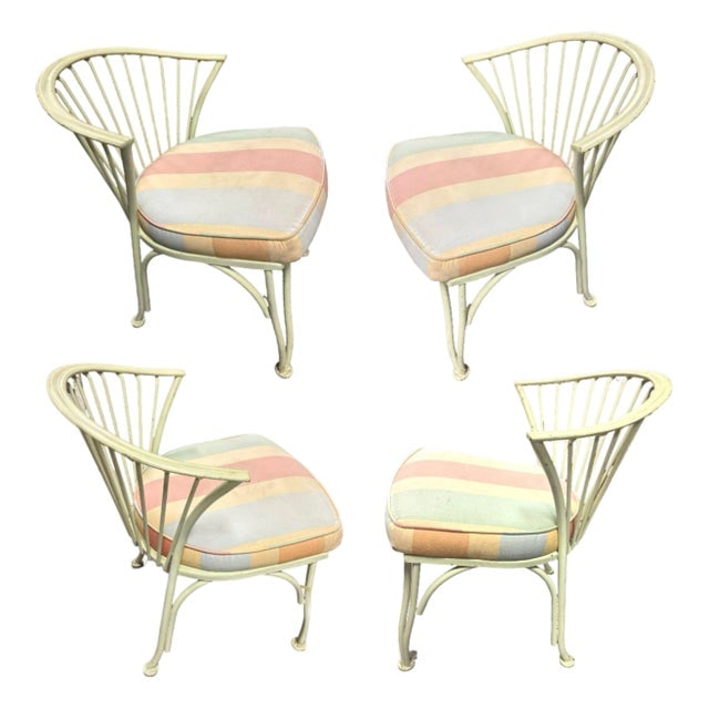 1950's Set of Four Woodard Pinecrest Outdoor Chairs, Attributed (1 of 7)