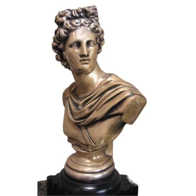 1950s Neoclassical God and Goddess Pillar Table Lamps, Pair - 5