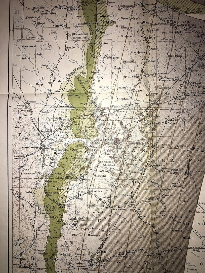 Map of the Woodbine Artesian Reservoirs of the Black and Grand Prairies Of Texas Including The - 3
