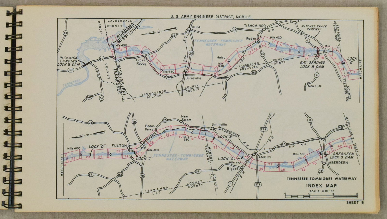 1985 Tennessee-Tombrigbee (Tenn-Tom) Waterway Charts - 3