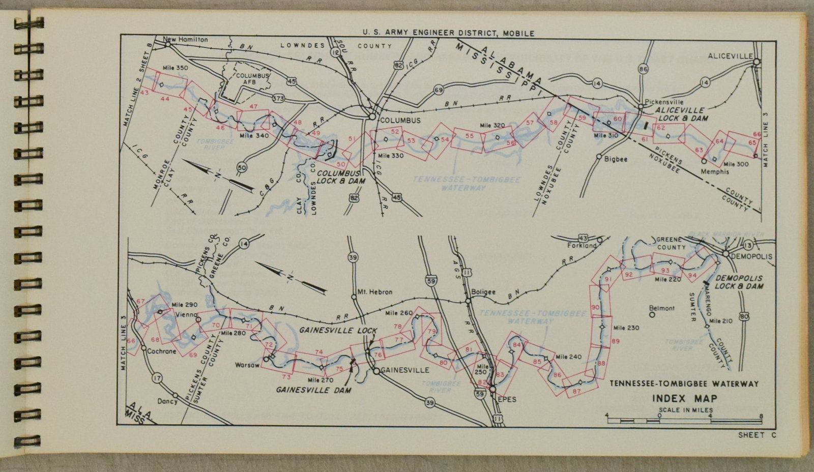 1985 Tennessee-Tombrigbee (Tenn-Tom) Waterway Charts - 4