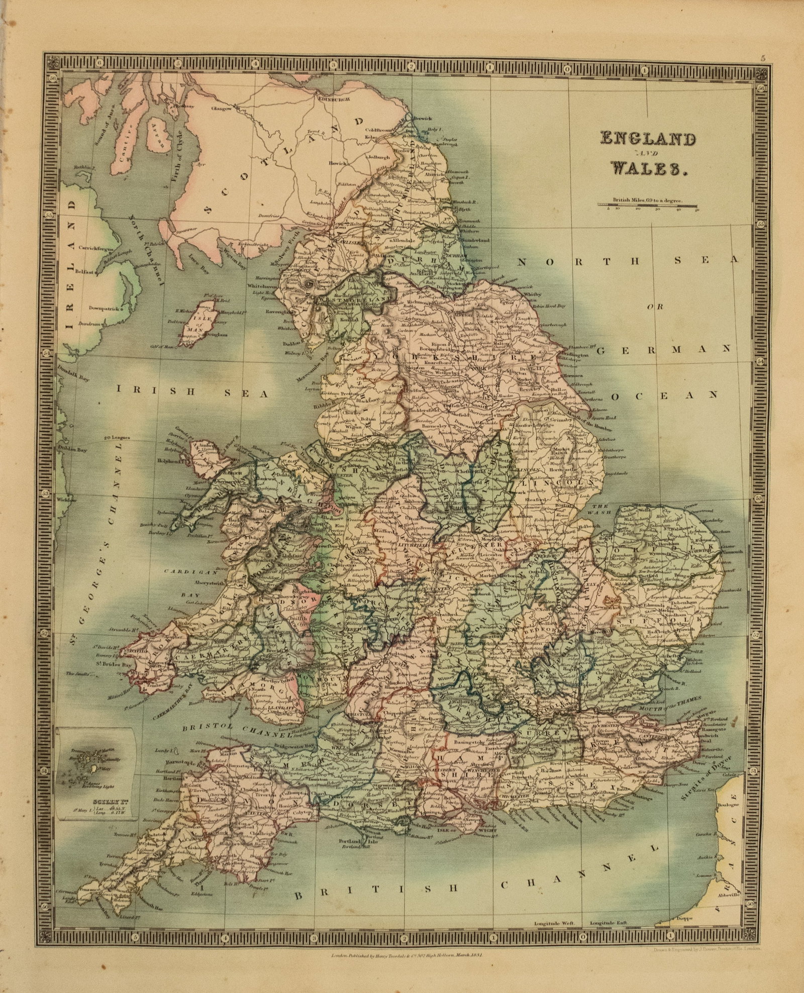 1831 Teesdale Map of England and Wales -- England and Wales: Title:1831 Teesdale Map of England and Wales -- England and Wales,li>Cartographer:H Teesdale Year/Place:1831, London Map Dimension (in.):16.1 X 13.2 in. Description:This is a very nice and detailed