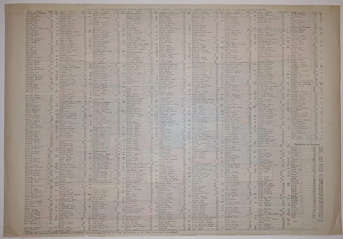 Map of North Dakota - 2