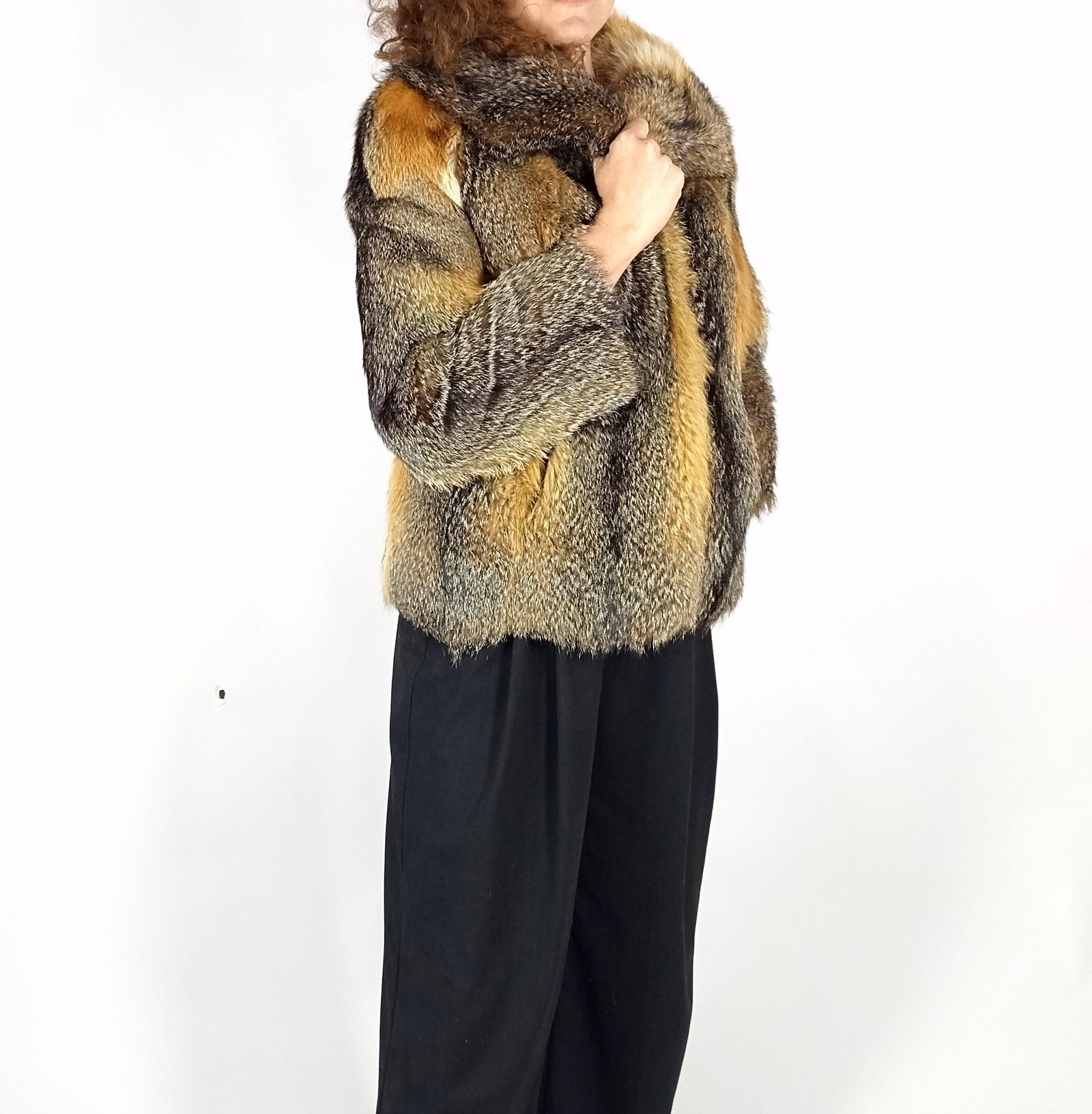GREY FOX FUR JACKET EU: XS ; US: 2 - 11