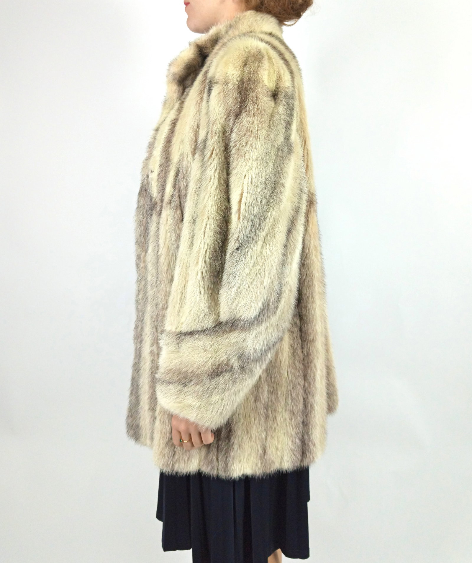 BLACK CROSS MINK FUR JACKET EU: XL ; US: 20 - 5