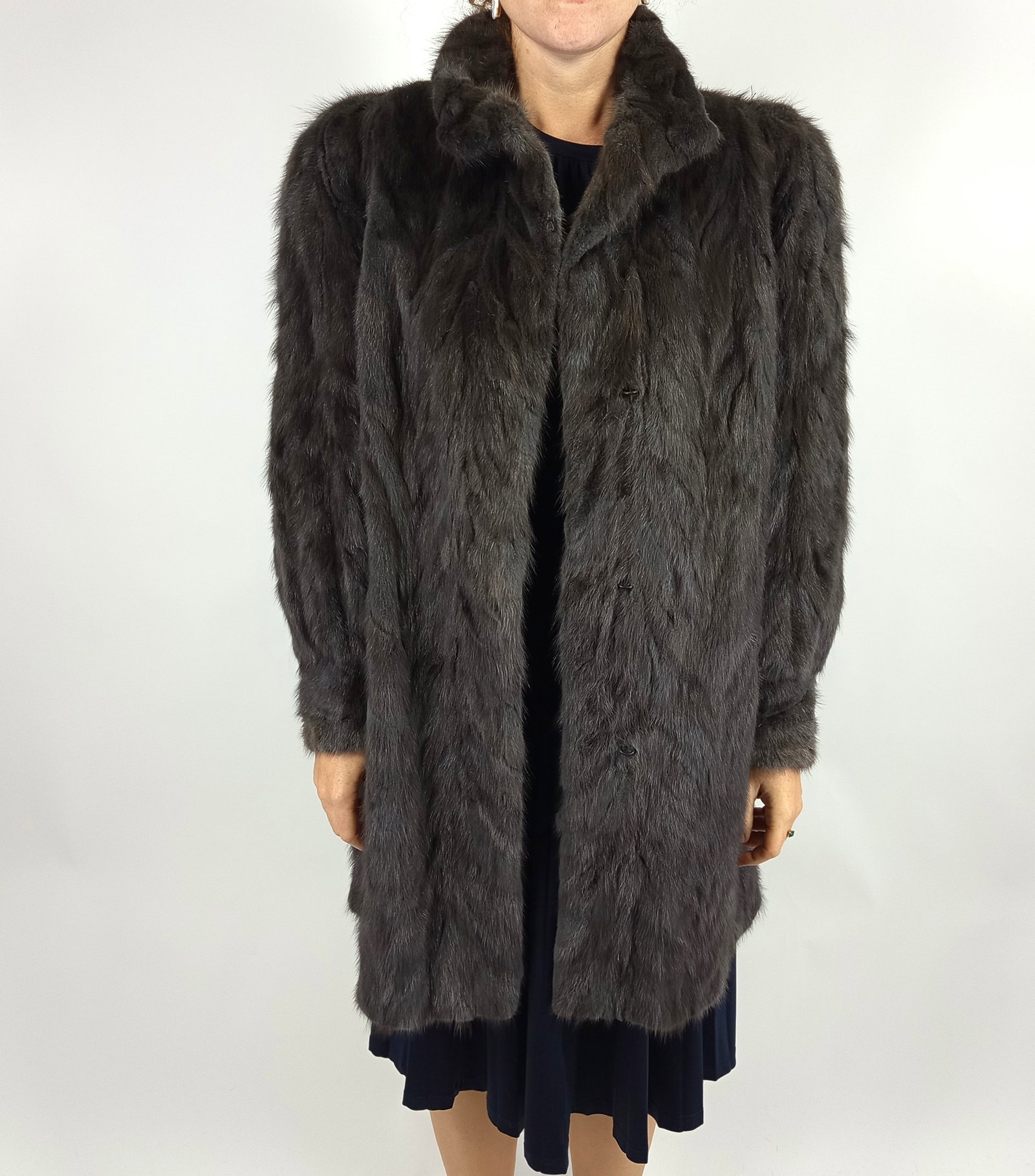 BLUE MINK FUR JACKET EU: XXL ; US: 24 - 4