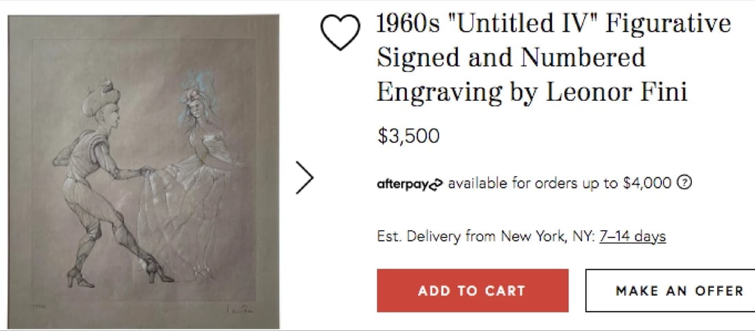 PICASSO, FINI, FOUJITA, 3 ORIGINALS APPRAISED FOR OVER 5,000.00 - 5