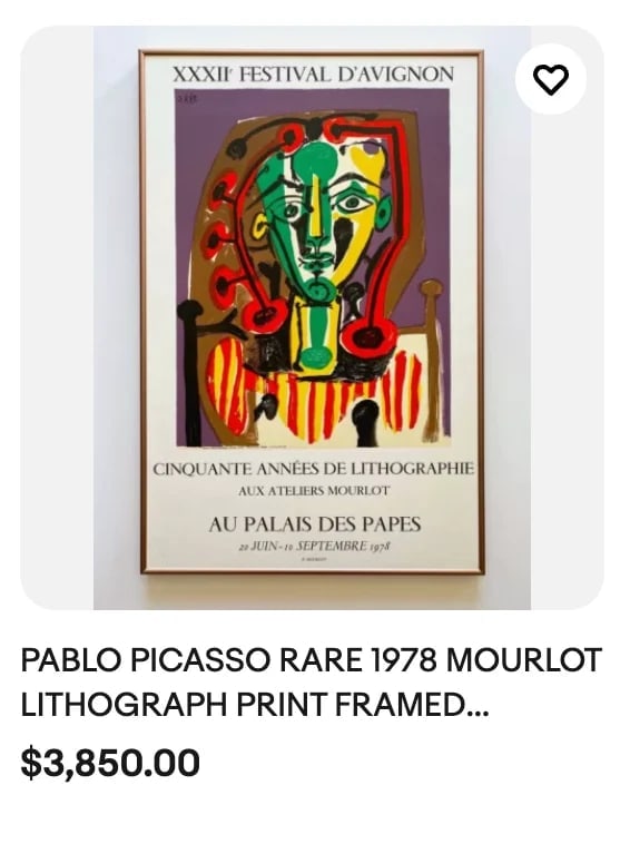 PICASSO, FINI, FOUJITA, 3 ORIGINALS APPRAISED FOR OVER 5,000.00 - 7