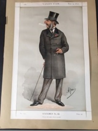 Ape (Carlo Pellegrini) Statesman No. 68. 1870: Title:Ape (Carlo Pellegrini) Statesman No. 68. 1870 Description:"Always pleasant, always genial.” Original lithograph in colors, from "Vanity Fair” Signed on the stone Dimensions:13 1/2 x