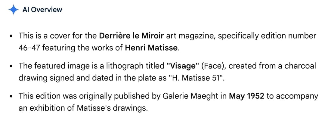 HENRI MATISSE, 3 ORIGINAL STONE LITHOGRAPHS, DERRIERE LE MIROIR #46 - 7