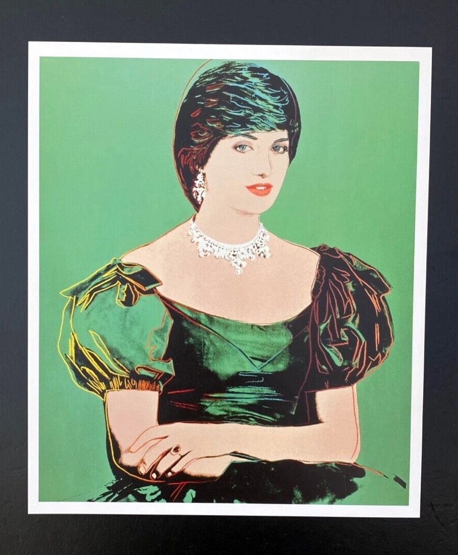 ANDY WARHOL + RARE 1984 PRINCESS DIANA PRINT MOUNTED AND FRAMED - 2