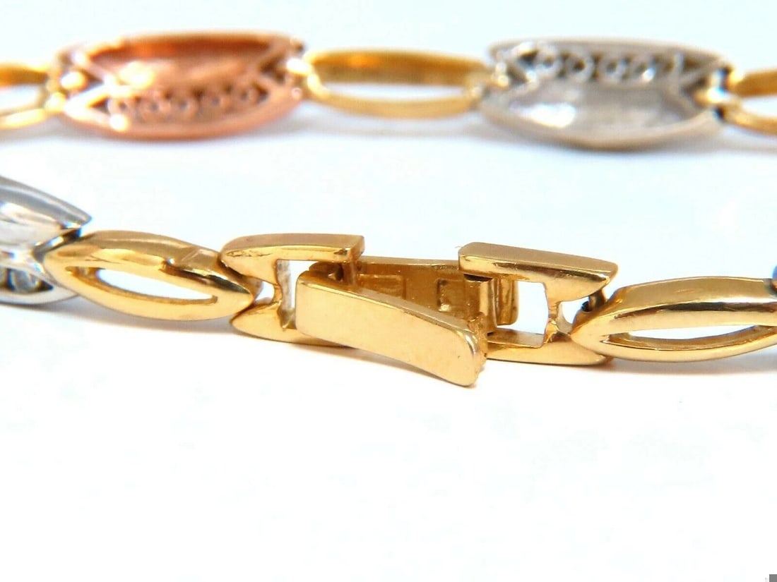 .70ct CZ channel set Arch link bracelet 14kt solid 11425 *v - 6