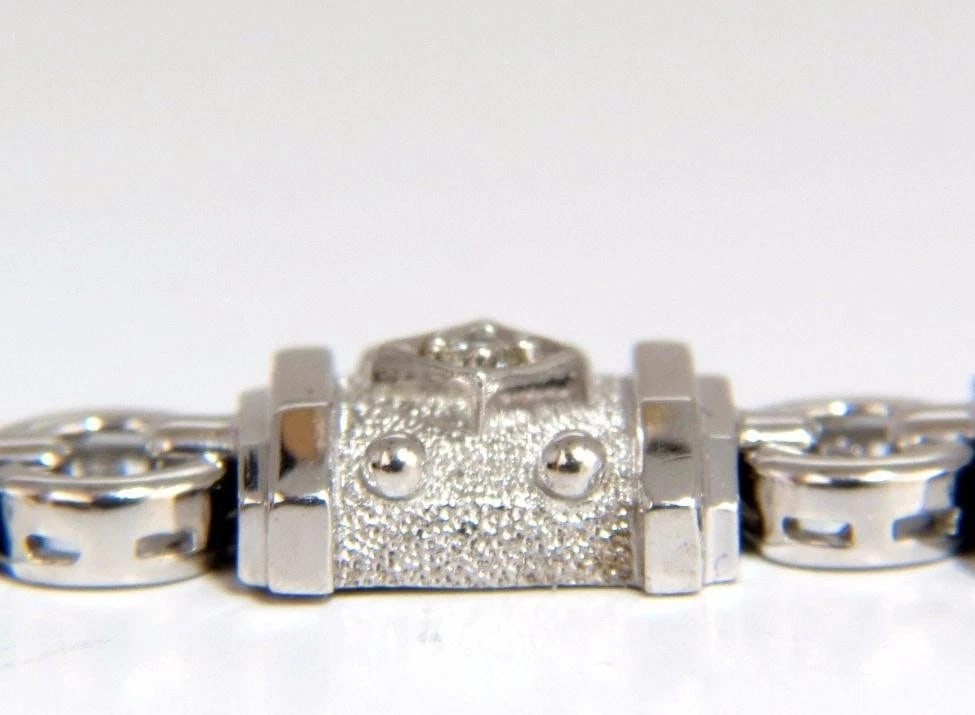 Deco Spanish Gothic Natural Diamond Tennis Bracelet .33 Carat 14kt 12576 *v - 6