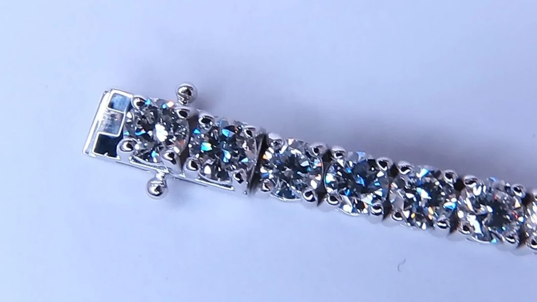 9.50ct Lab Created Diamond Classic Tennis Riviera Bracelet 14kt Gold 49447 *v - 3