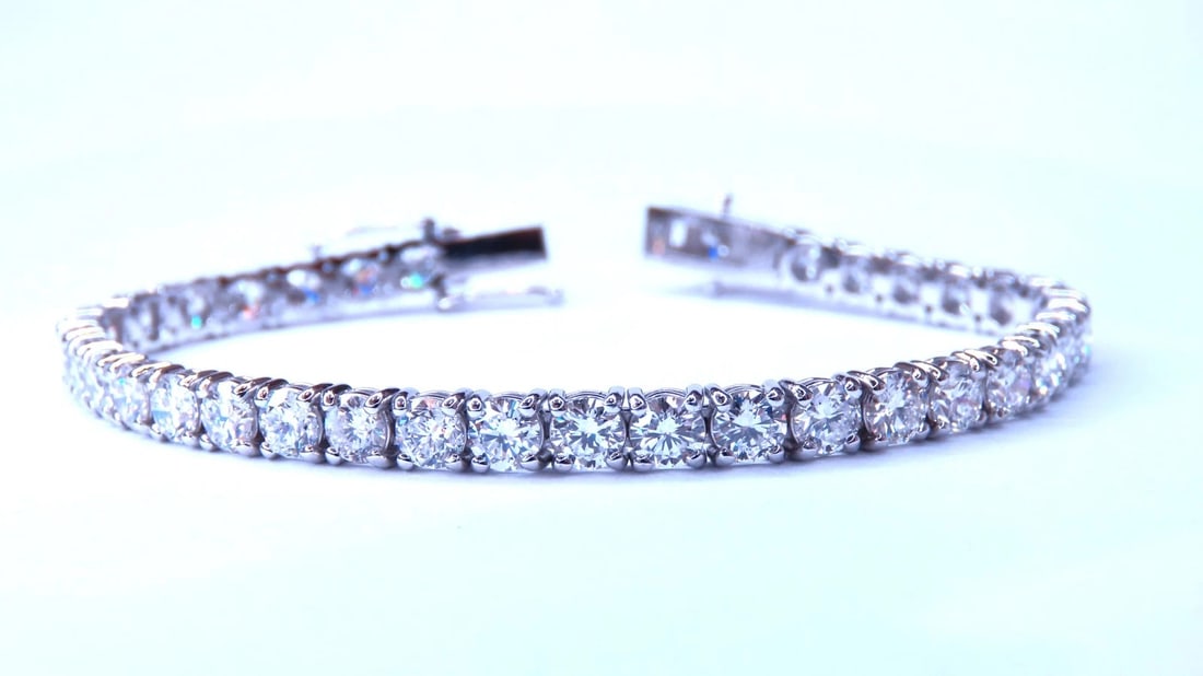 9.50ct Lab Created Diamond Classic Tennis Riviera Bracelet 14kt Gold 49447 *v - 5