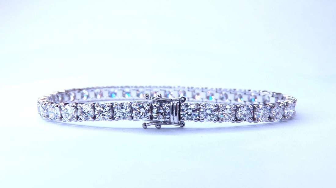 9.50ct Lab Created Diamond Classic Tennis Riviera Bracelet 14kt Gold 49447 *v - 6