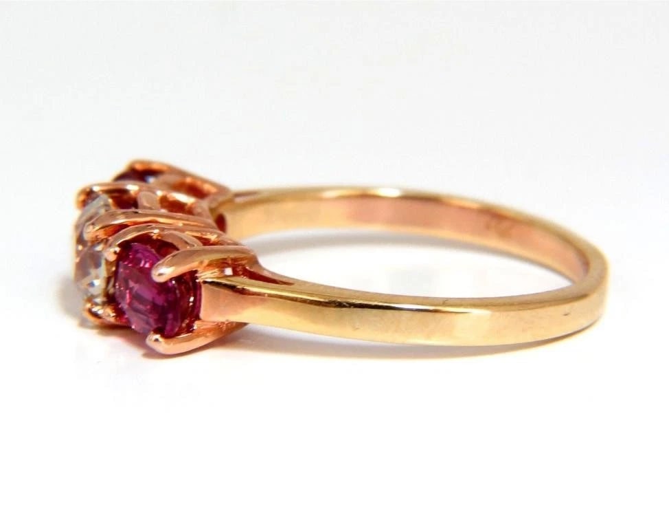 .90ct Natural Fancy Oval Diamond Ruby Ring 14 Karat Rose Gold 44787 *v - 5