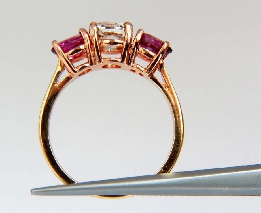 .90ct Natural Fancy Oval Diamond Ruby Ring 14 Karat Rose Gold 44787 *v - 6