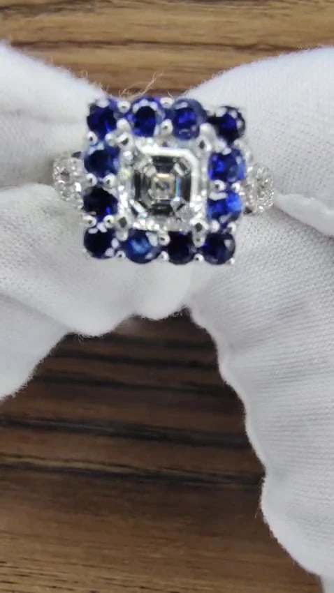 GIA Certified 1.20 Carat Natural Asscher Cut Diamond Ring 14kt 45541 *v - 3