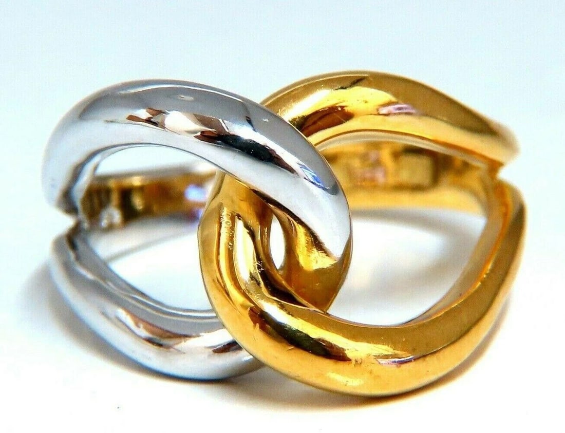 3D Knot Mod Trend Ring 18kt Gold 10947 *v - 2