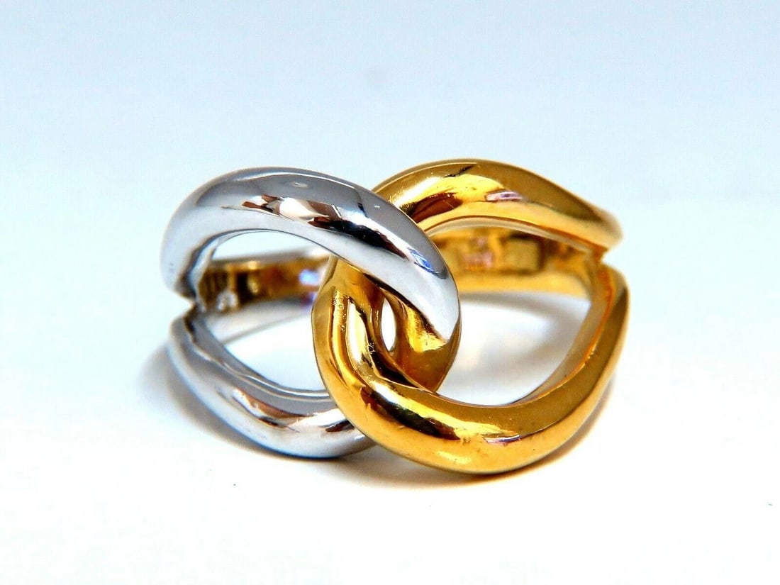 3D Knot Mod Trend Ring 18kt Gold 10947 *v - 7