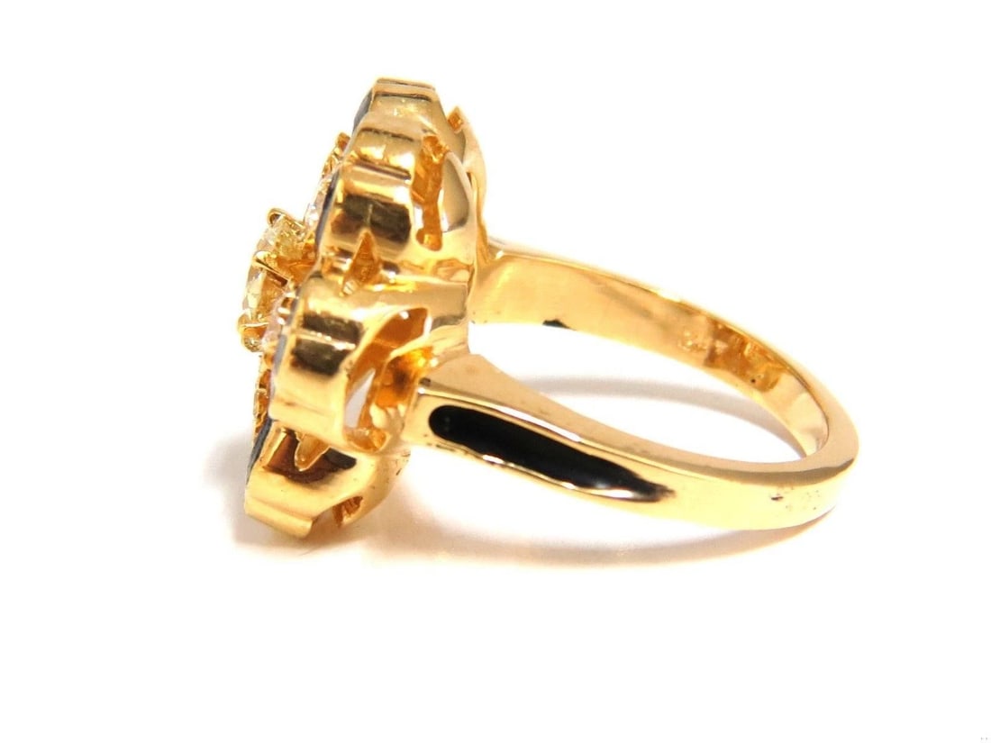 1.05ct Vintage Cluster natural diamonds ring 14kt Old Miner 10706 *v - 5