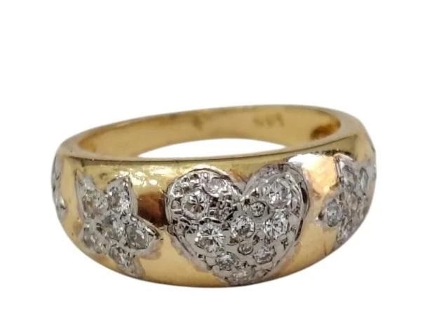.60ct Diamond Pave Heart and Star Ring 14 Karat Handset 41557 *v: Title: .60ct Diamond Pave Heart and Star Ring 14 Karat Handset 41557 *v Description: .60ct Diamond Pave Heart and Star Ring 14 Karat Handset 41557** $950.00 PRODUCT DESCRIPTION Magnificent Jewels