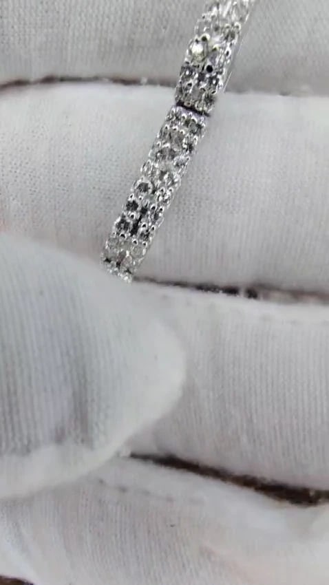 3.50 Carat Diamonds Deco Wave Link Tennis Bracelet 14 Karat White Gold 12571 *v - 3