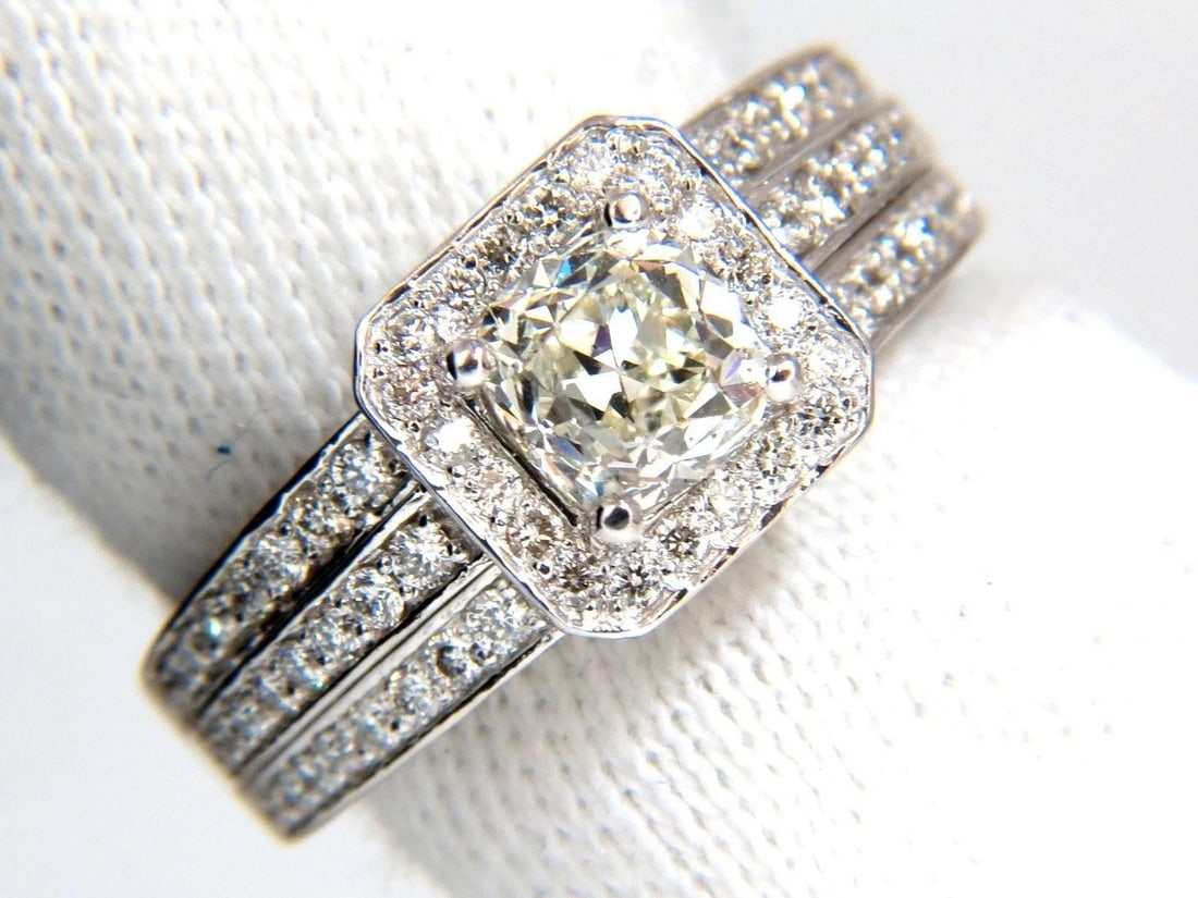 GIA Certified 1.20ct natural cushion cut diamonds ring 14kt 10024 *v (1 of 7)