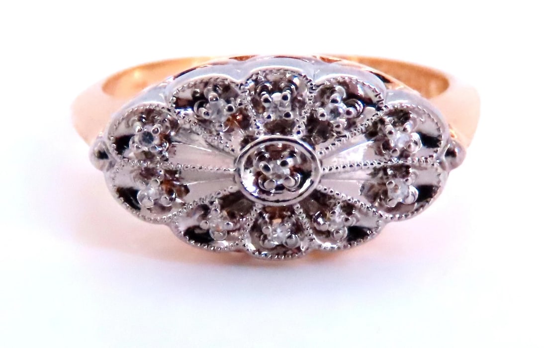 .04ct Restored European Vintage Ring 14kt Gold 41147 *v - 4