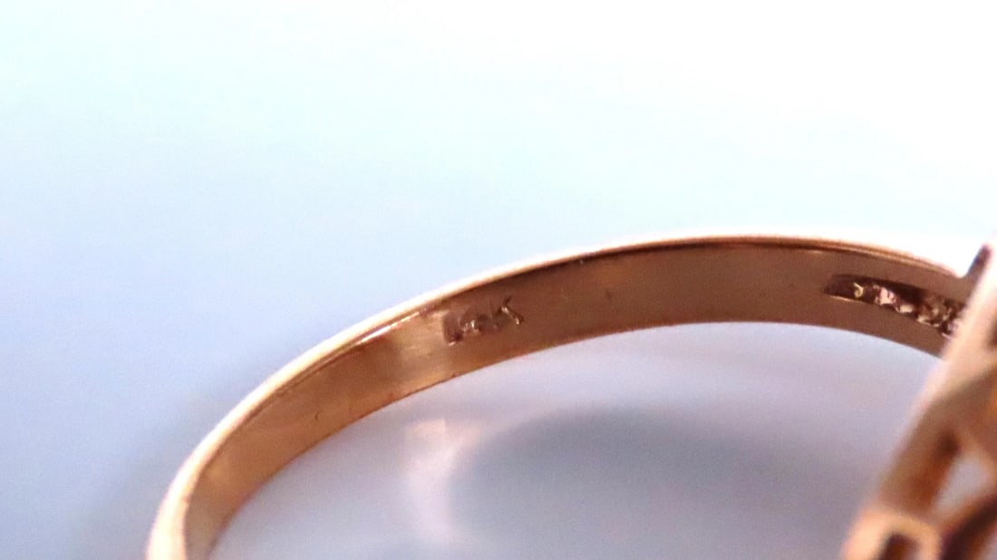 .04ct Restored European Vintage Ring 14kt Gold 41147 *v - 6